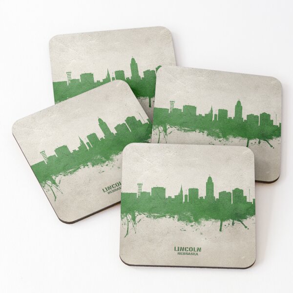 Aperçu de l'œuvre Lincoln Nebraska Skyline créée et vendue par ArtPrints.