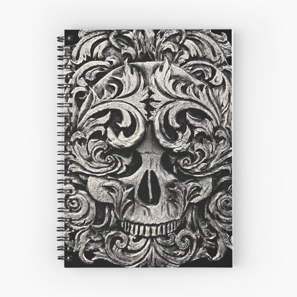 Item preview, Skull Floral Victorian Flourish Hand Drawn Art Carving - Skull designed and sold by Mechanical Whispers.