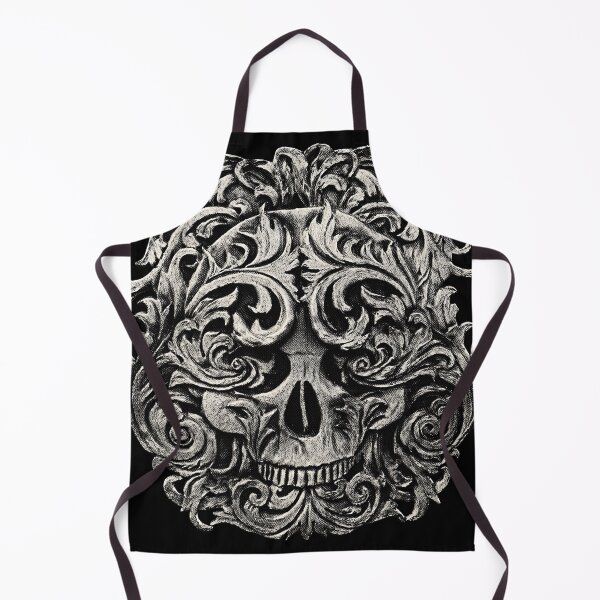 Item preview, Skull Floral Victorian Flourish Hand Drawn Art Carving - Skull designed and sold by Mechanical Whispers.