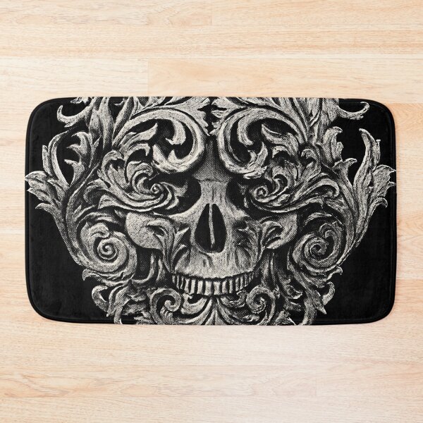 Item preview, Skull Floral Victorian Flourish Hand Drawn Art Carving - Skull designed and sold by Mechanical Whispers.
