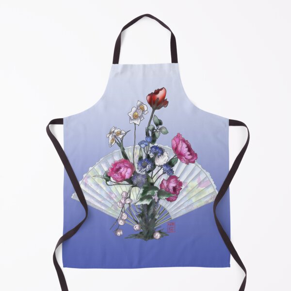 Item preview, Pretty pink watercolor peonies with a chinese folding fan designed and sold by CuisineCat.