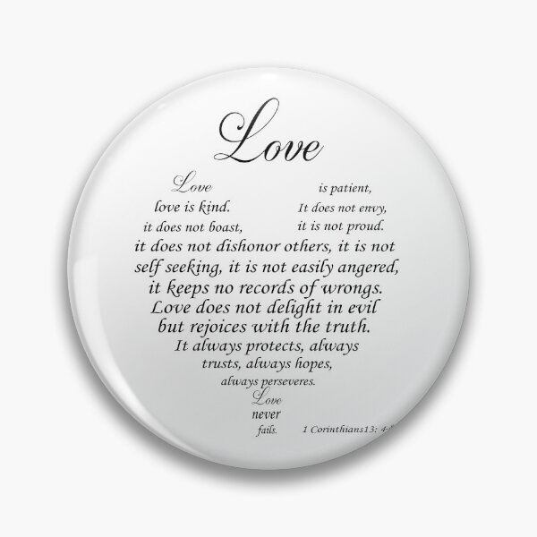 Item preview, 1 Corinthians 13:4-8, Love Bible Verse designed and sold by Aryam Quotes.