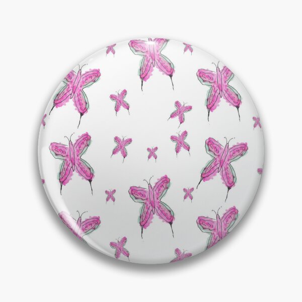 Artikelvorschau, Aquarell rosa Schmetterlinge Sticker Pack entworfen und verkauft von Designs By YL.