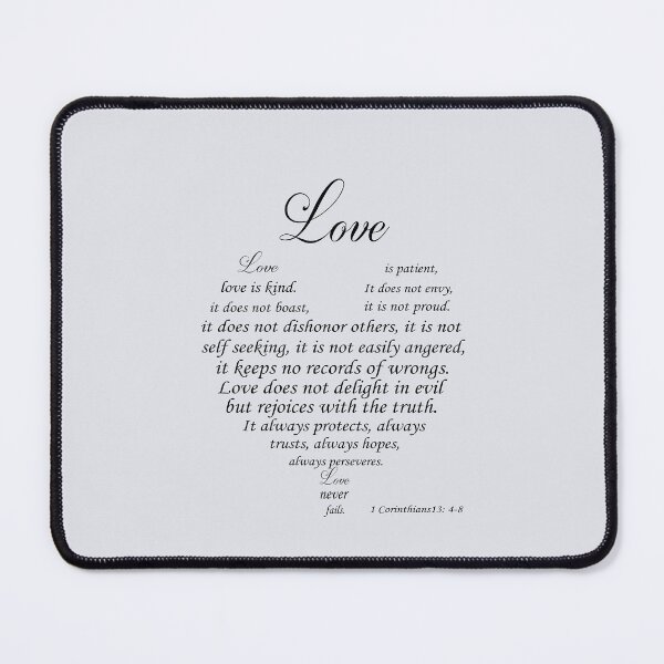 Item preview, 1 Corinthians 13:4-8, Love Bible Verse designed and sold by Aryam Quotes.