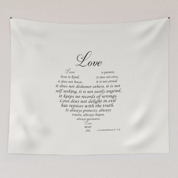 Item preview, 1 Corinthians 13:4-8, Love Bible Verse designed and sold by Aryam Quotes.