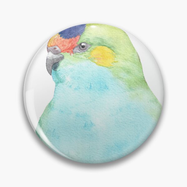 Item preview, purple-crowned lorikeet watercolor portrait designed and sold by L'Atelier Oranjade.