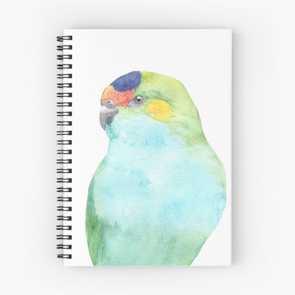 Item preview, purple-crowned lorikeet watercolor portrait designed and sold by L'Atelier Oranjade.