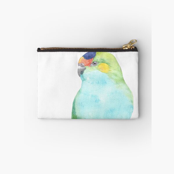 Item preview, purple-crowned lorikeet watercolor portrait designed and sold by L'Atelier Oranjade.