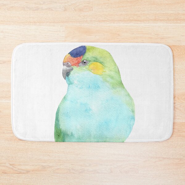 Item preview, purple-crowned lorikeet watercolor portrait designed and sold by L'Atelier Oranjade.