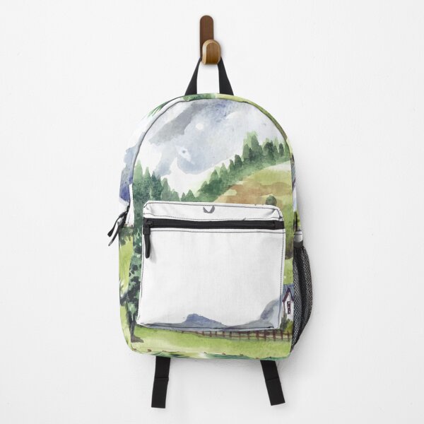 Item preview, Nature Landscape With House And Mountain Watercolor designed and sold by Yorda Creative.