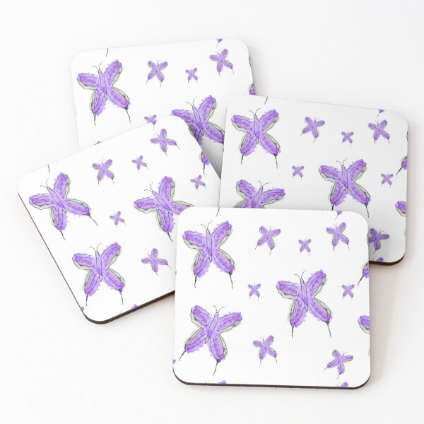 Item preview, Watercolor Purple Butterflies Sticker Pack designed and sold by Designs By YL.
