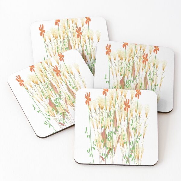 Item preview, Flowers orange and gold delicate abstract design designed and sold by Areashor.