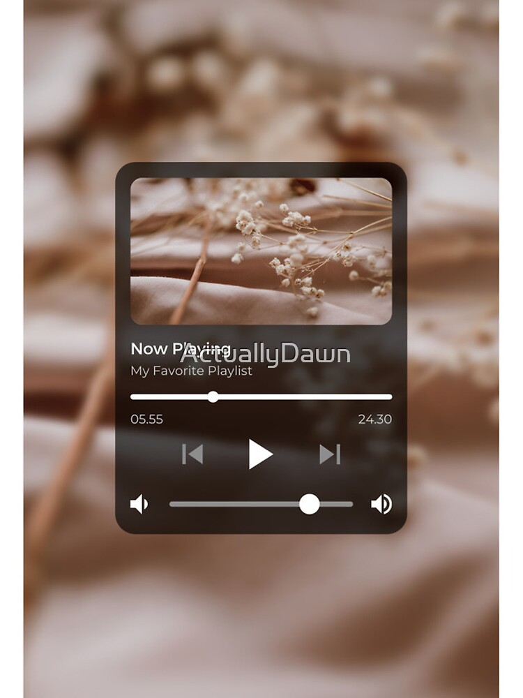 Beige aesthetic 'now playing' playlist lockscreen Babys breath