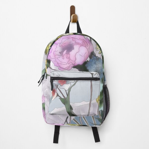 Item preview, Pretty pink watercolor peonies with an oriental folding fan designed and sold by CuisineCat.