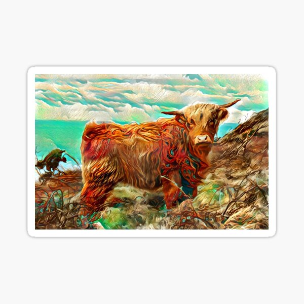 Redreaming Highland Cattle Sticker