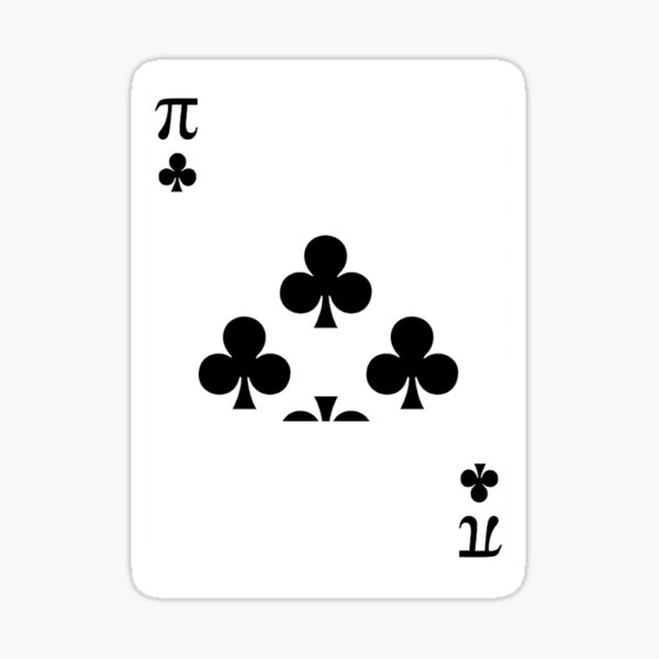 Pi of clubs Sticker