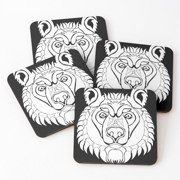 Item preview, White Tribal Bear designed and sold by Curraleigh Crafts.