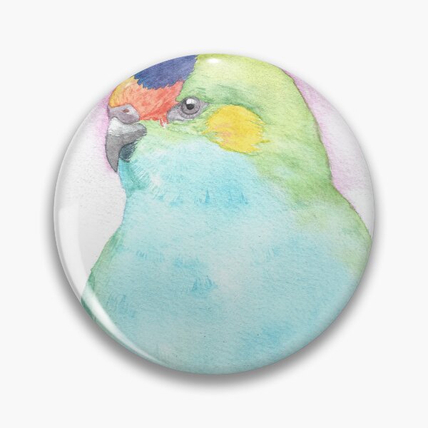 Item preview, Purple-crowned lorikeet watercolor portrait n.2 designed and sold by L'Atelier Oranjade.