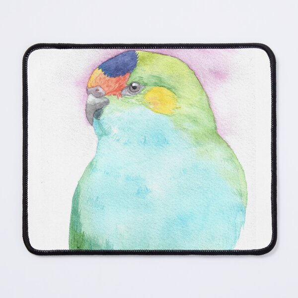 Item preview, Purple-crowned lorikeet watercolor portrait n.2 designed and sold by L'Atelier Oranjade.