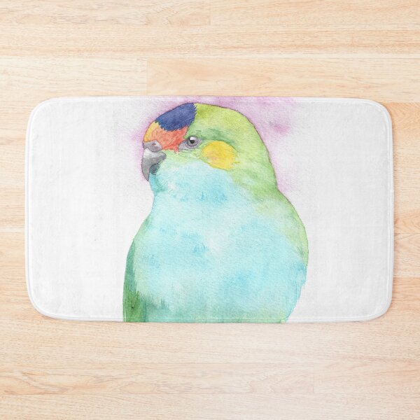 Item preview, Purple-crowned lorikeet watercolor portrait n.2 designed and sold by L'Atelier Oranjade.