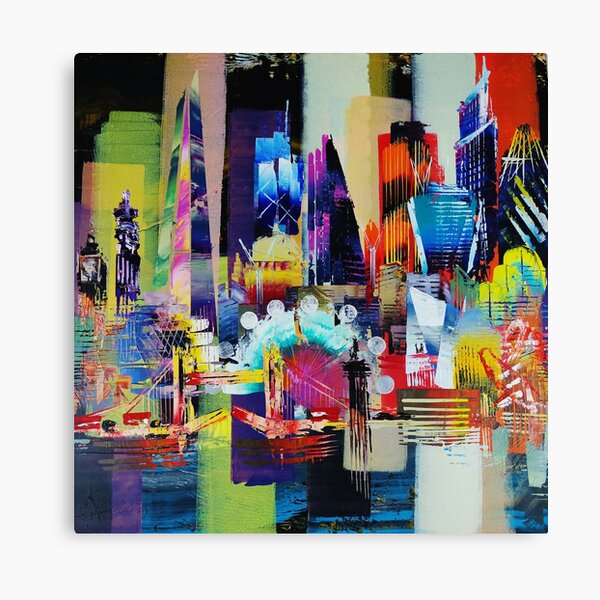 City of London Skyline abstract painting 949 Canvas Print
