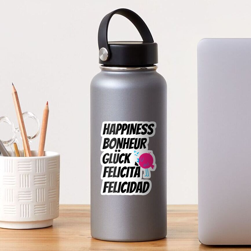 happiness-word-in-different-languages-sticker-by-ahmed-khalawy