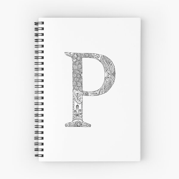 Item preview, Henna Alphabet P / Henna Letter P - Black Henna Line Art designed and sold by Mrs-PenLine.