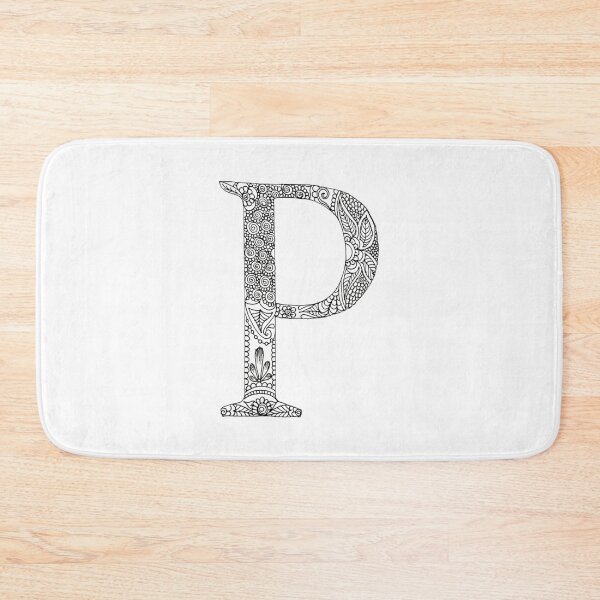 Item preview, Henna Alphabet P / Henna Letter P - Black Henna Line Art designed and sold by Mrs-PenLine.