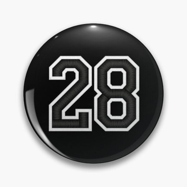Item preview, 28 Black Jersey Sports Number twenty-eight Football 28 designed and sold by elhefe.