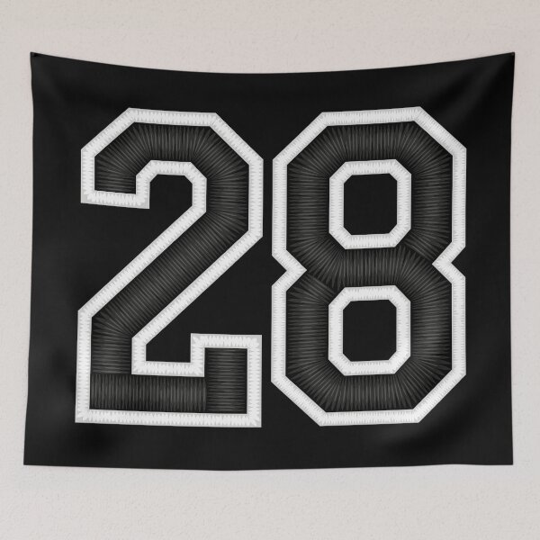 Item preview, 28 Black Jersey Sports Number twenty-eight Football 28 designed and sold by elhefe.