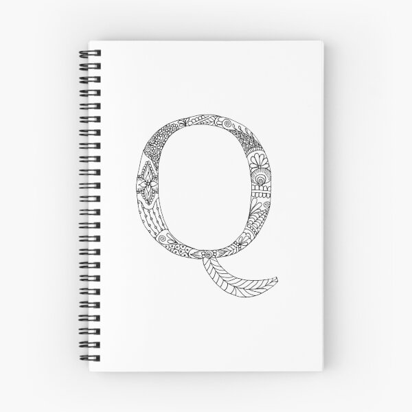 Item preview, Henna Alphabet Q / Henna Letter Q - Black Henna Line Art designed and sold by Mrs-PenLine.