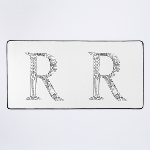 Item preview, Henna Alphabet R / Henna Letter R - Black Henna Line Art designed and sold by Mrs-PenLine.
