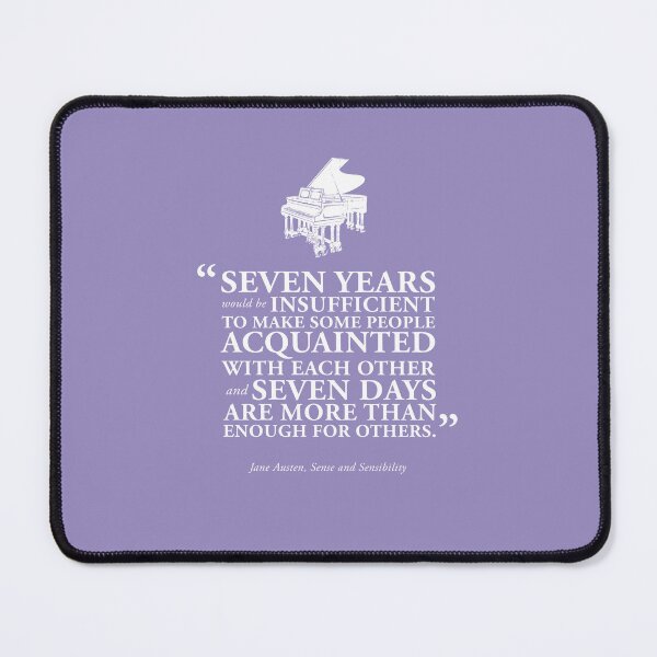 Item preview, Seven Days Sense and Sensibility Book Quote by Jane Austen designed and sold by GoodOldBooks.