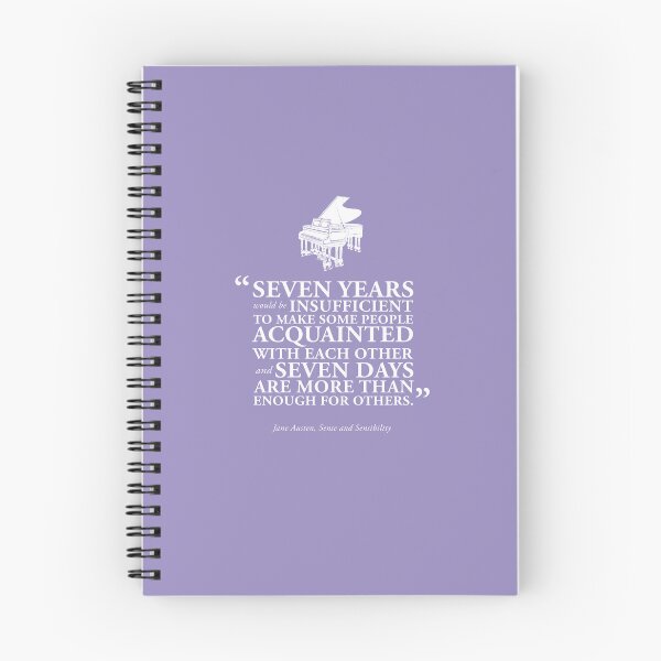 Item preview, Seven Days Sense and Sensibility Book Quote by Jane Austen designed and sold by GoodOldBooks.