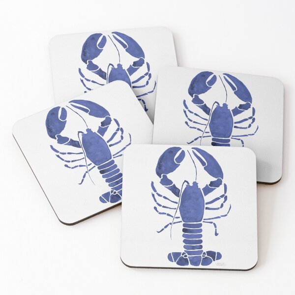 Item preview, Lobster Watercolor - Navy designed and sold by Jesslarsonart.