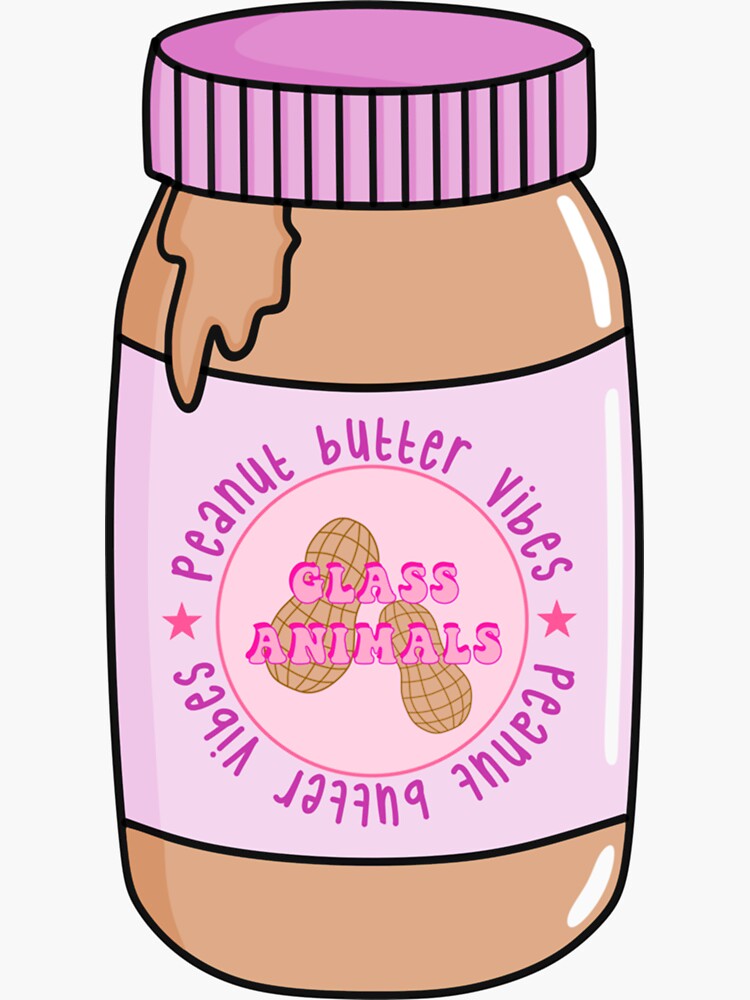 "Peanut Butter Vibes Glass Animals Sticker" Sticker for Sale by