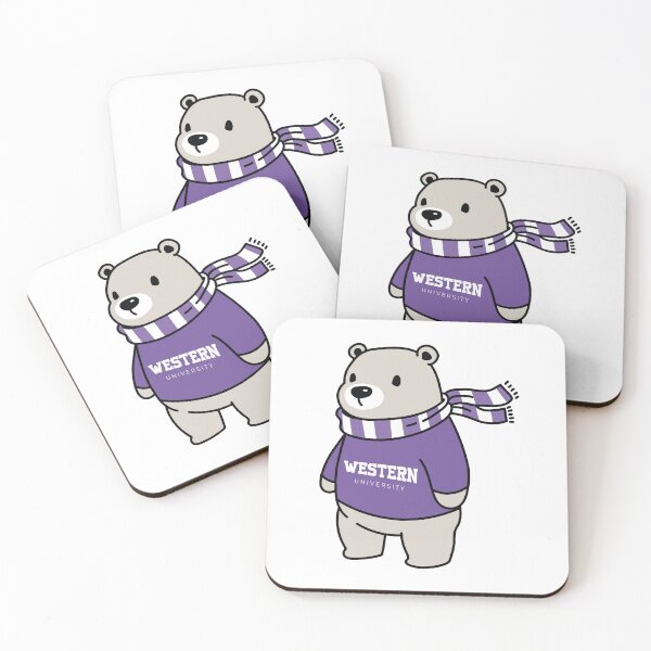 Item preview, Western University Bear with Sweater designed and sold by abigailwiley.
