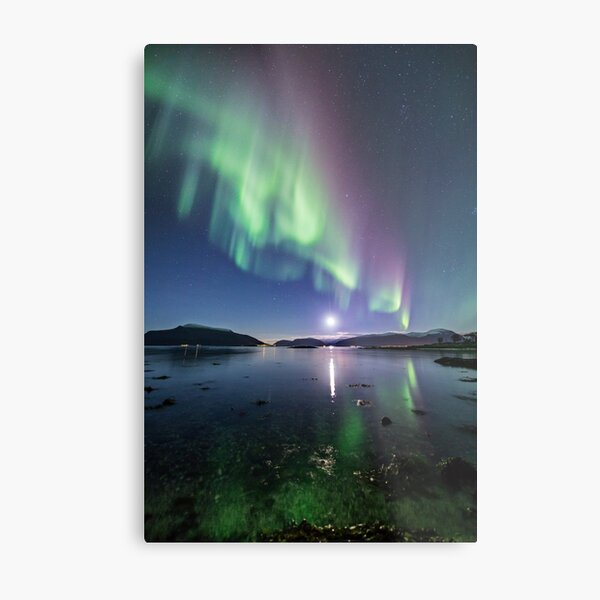 Aurora Moon Night' Poster, picture, metal print, paint by Luong Phat