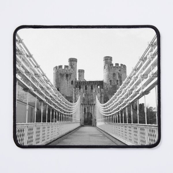 Item preview, Conwy Castle Pedestrian Bridge- Monochrome designed and sold by Ryan Ten.
