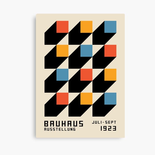 Vista previa del artículo con la obra «Homenaje a la Bauhaus Galería moderna Impresión abstracta de sombras cuadradas coloridas», diseñado y vendido por AtelierDiKoko.