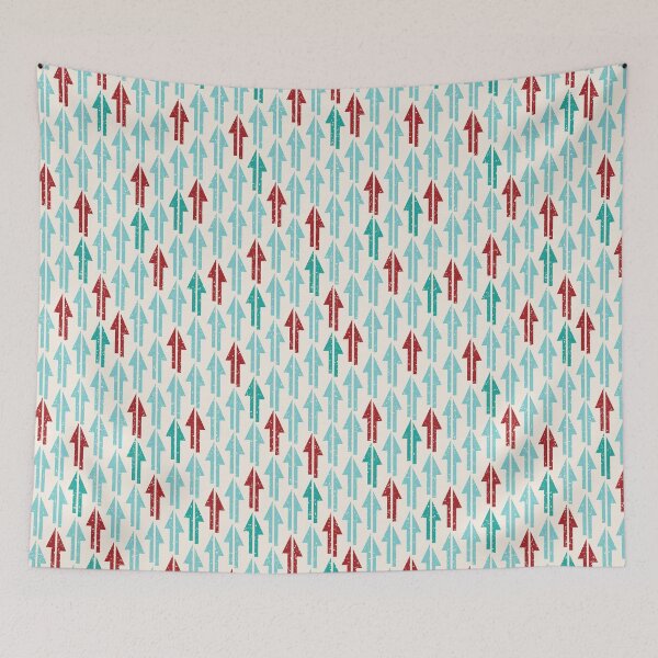 Artikelvorschau, Look-Up-Pfeil in Türkis-Teal-Rot-Elfenbein entworfen und verkauft von LoreliDesigns.