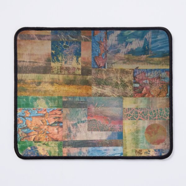 Item preview, Blue and orange abstract collage designed and sold by Caroline Peacock.