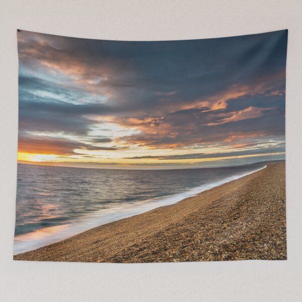 Item preview, Sunset at Chesil Beach in Dorset designed and sold by heidipics.