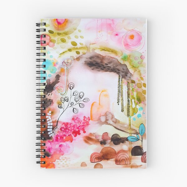 Item preview, Pink Garden - Abstract landscape in watercolor designed and sold by SusanneRoseArt.