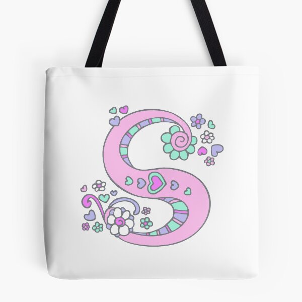 Item preview, Letter S monogram flower and heart art designed and sold by Sarah Trett.