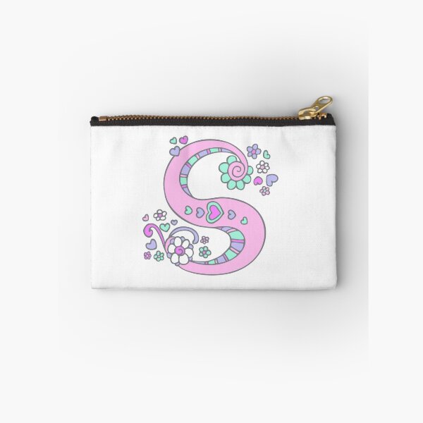 Item preview, Letter S monogram flower and heart art designed and sold by Sarah Trett.