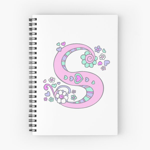 Item preview, Letter S monogram flower and heart art designed and sold by Sarah Trett.