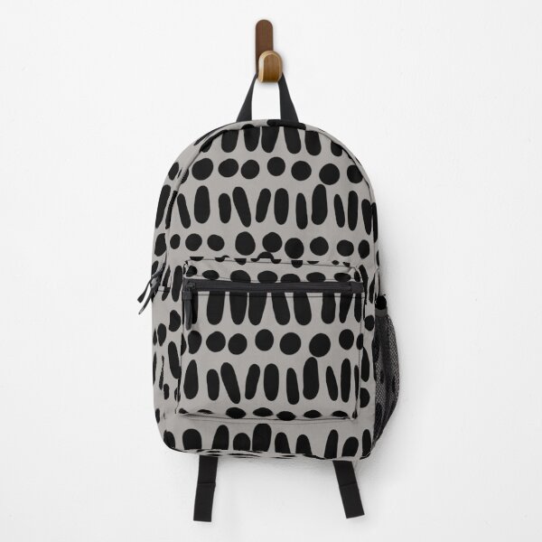 Item preview, Dots and Dashes / Black on Taupe designed and sold by Karen Anne Isaksen Glick.