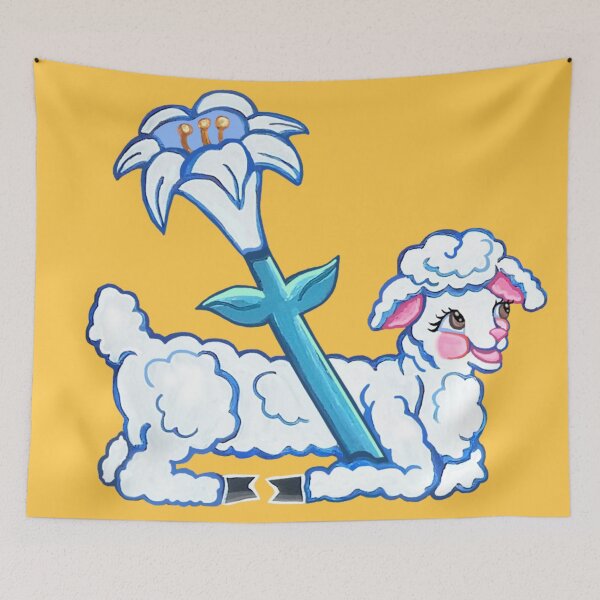 Item preview, Easter Lamb with Lily Flower designed and sold by Deborah Camp.