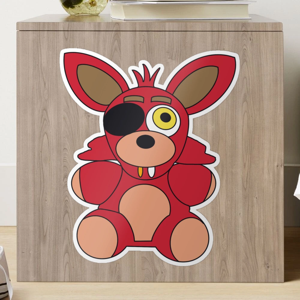 Impression rigide for Sale avec l'œuvre « FNAF Foxy en peluche Sticker » de  l'artiste Nimble-Designs
